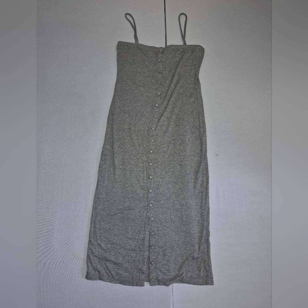 Forever 21 Light Gray Ribbed Knit Top